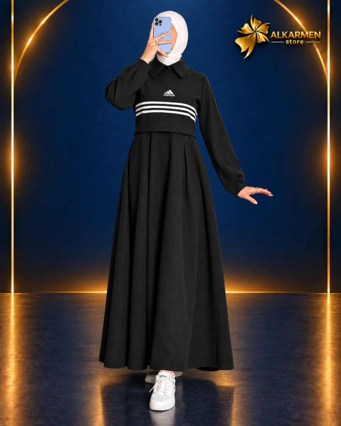 تفاصيل فستان اديداس قطعتين (Addidas)